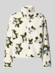 Regular Fit Teddyjacke mit Allover-Muster Modell 'AUTUMN' von PIECES - 35