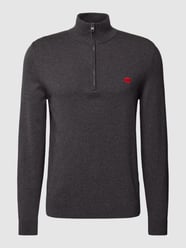 Strickpullover mit Label-Patch Modell 'San Quintus' von HUGO Grau - 7