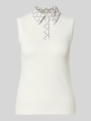 Top mit Polokragen und Logo-Muster von Marc Cain - 5