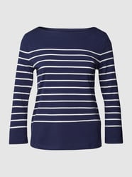 Longsleeve mit Streifenmuster Modell 'PARISIAN' von Mango Blau - 18