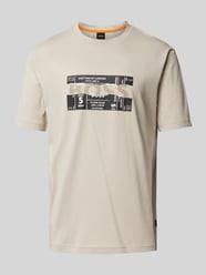 T-Shirt mit Logo-Motiv-Print von BOSS Orange Beige - 22