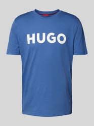 T-shirt met labelprint, model 'DULIVIO' van HUGO - 24