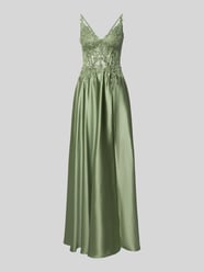 Abendkleid mit floralem Ziersteinbesatz von LUXUAR FASHION - 36