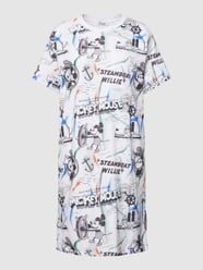 Minikleid mit Allover-Motiv-Print Modell 'Mickey' von Princess Goes Hollywood Weiß - 15