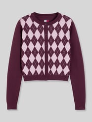 Regular Fit Strickjacke aus reiner Baumwolle von Tommy Jeans Bordeaux - 16