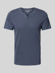 T-Shirt mit V-Ausschnitt von Jack & Jones Blau - 44