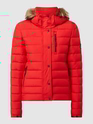 Gewatteerd jack met afneembare capuchon  van Superdry Rood - 14