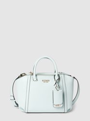 Handtas met labelapplicatie in metallic, model 'LEIE' van Guess Blauw / turquoise - 19