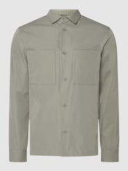 Hemdjacke aus Twill von !Solid Grün - 45
