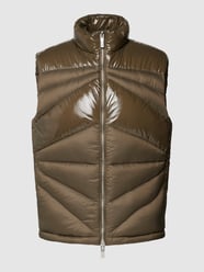 Steppweste mit Reißverschlusstaschen Modell 'Glossy MatMix' von ARMANI EXCHANGE Braun - 39