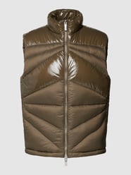 Bodywarmer met ritszakken, model 'Glossy MatMix' van ARMANI EXCHANGE Bruin - 2