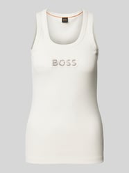 Tanktop mit Label-Patch Modell 'EMATITE' von BOSS Orange Beige - 8