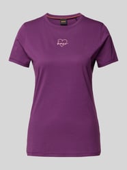 T-Shirt mit Label-Print Modell 'Elogo' von BOSS Orange Lila - 5