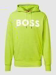 Hoodie mit Label-Print von BOSS Orange Grün - 38