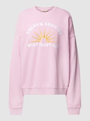 Oversized Sweatshirt mit Statement-Stitching Modell 'VINTAGE' von REVIEW Lila - 21