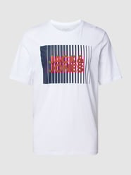 T-Shirt mit Label-Print Modell 'CORP' von Jack & Jones Weiß - 25