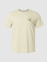 PLUS SIZE T-Shirt mit Label-Print Modell 'HIGH SHINE' von Calvin Klein Jeans Plus Beige - 34