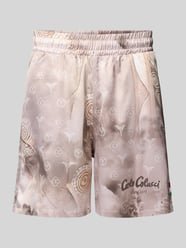 Oversized Shorts mit elastischem Bund von CARLO COLUCCI Beige - 5