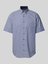 Comfort Fit Business-Hemd mit Brusttasche von Eterna Blau - 23