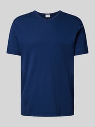 T-Shirt mit V-Ausschnitt von Mey Blau - 42