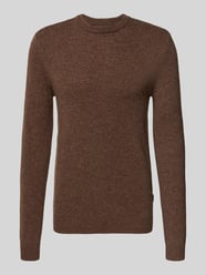 Sweter z dzianiny z prążkowanymi wykończeniami model ‘BRANKO’ od Blend - 35
