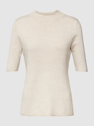 Strickpullover mit Stehkragen von comma Beige - 23