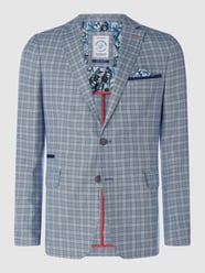 2-knoops colbert met linnen van A Fish Named Fred Blauw / turquoise - 5