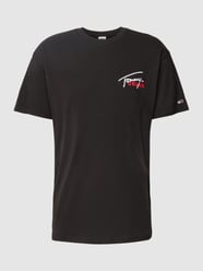 T-Shirt mit Label-Stitching von Tommy Jeans Schwarz - 10