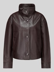 Lederjacke aus Lammnappa mit Stehkragen von Jake*s Collection - 38