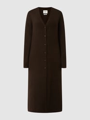 Lange cardigan met extra brede schouders, model 'Smastein' van Another Label Bruin - 40