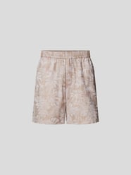 Sweatshorts mit floralem Allover-Muster von Maison Flaneur Beige - 5