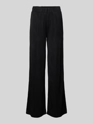 Wide Leg Stoffhose mit Strukturmuster Modell 'Evisa' von moves Schwarz - 2