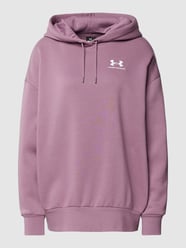 Hoodie met labelprint, model 'Essential' van Under Armour Roze - 7
