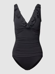 Badeanzug mit Raffungen von Lauren Ralph Lauren Schwarz - 1