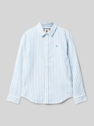 Regular Fit Hemd mit Kentkragen und Logo-Stitching von Garcia - 17