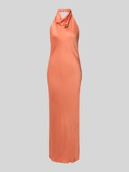 Figurbetontes Cocktailkleid aus reiner Viskose von Jake*s Cocktail Orange - 48