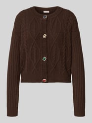 Strickjacke mit gerippten Abschlüssen von Liu Jo White - 23