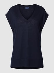 Strickshirt mit V-Ausschnitt von Gant Blau - 28
