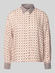 Regular fit overhemdblouse van pure viscose van Emily Van den Bergh Fuchsia - 48