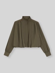 Bluzon o kroju relaxed fit z mieszanki wiskozy z balonowym dołem od BOSS Orange - 24