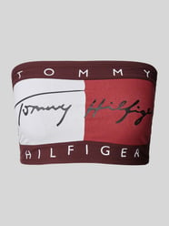 Bandeau-BH mit Label-Print von TOMMY HILFIGER Bordeaux - 14