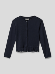 Strickjacke mit Volantsaum von Tom Tailor Blau - 29