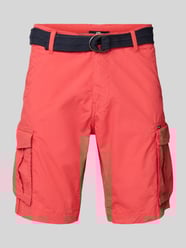 Bermudas mit Cargotaschen und Gürtel von Petrol Orange - 4