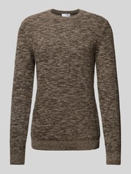 Gebreide pullover met ronde hals, model 'NEWVINCEBUBBL' van SELECTED HOMME Bruin - 10