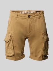 Shorts mit Cargotaschen Modell 'CREW SHORT' von Alpha Industries Beige - 5