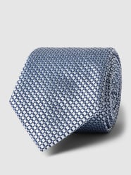 Krawatte mit Allover-Muster Modell 'Tie' von BOSS Blau - 48