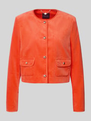 Regular Fit Kurzblazer aus reiner Baumwolle von Marc Cain Orange - 40