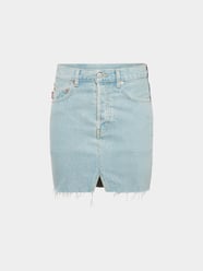 Mini-Jeansrock im Used-Look von VETEMENTS Blau / Türkis - 9