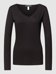 Sweatshirt met V-hals van QS by s.Oliver Zwart - 21