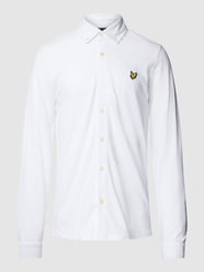 Slim fit vrijetijdsoverhemd met labelstitching van Lyle & Scott - 40